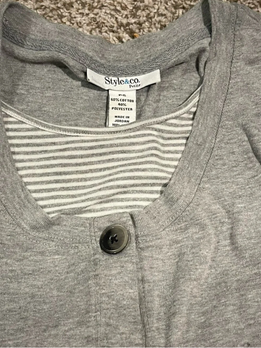 Style & Co. Gray Button-Front Women’s Cardigan - Picture 5 of 6